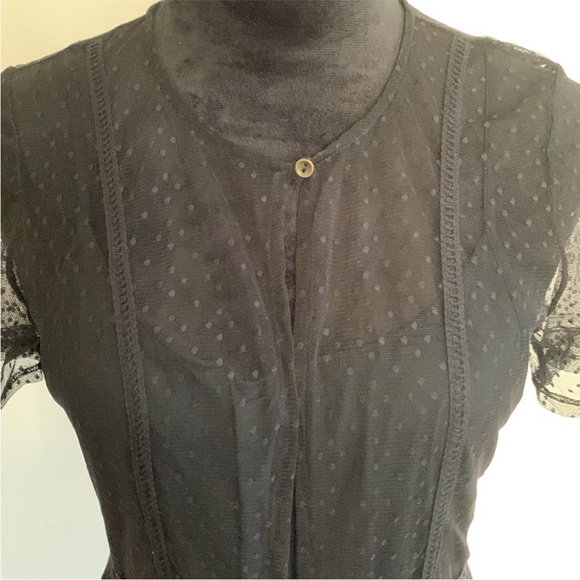 💨 No longer available💨 💜 NWOT Floral Embroidered Sheer Maxi Overdress Duster - Picture 3 of 14